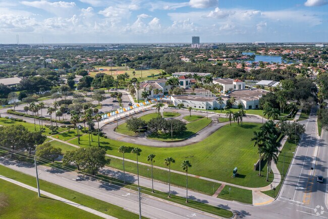 Aerial view of Sawgrass Elementary School in Sunrise, FL.