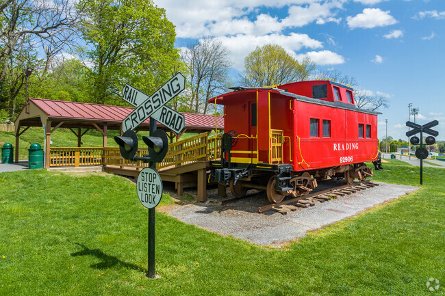 Enjoy time under the pavillion in Red Caboose Park, just minutes from West Lawn.