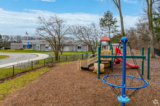 Enjoy modern and fun playground equipment at Spring Mills Elementary School.