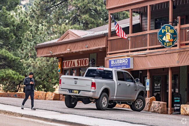Pub and Grub and Pizza Stop are food options much closer to the resort and slopes in Angel Fire.