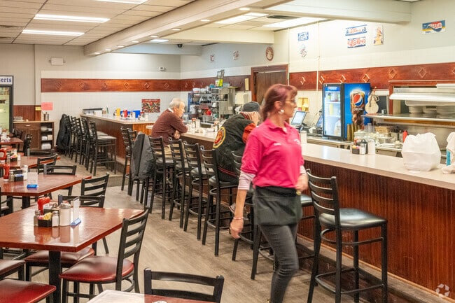 Regular residents in Spring City enjoy breakfast at Spring-Ford diner.