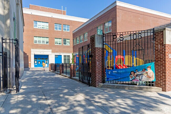 P.S. 106 has an amazing play area for the children to enjoy.