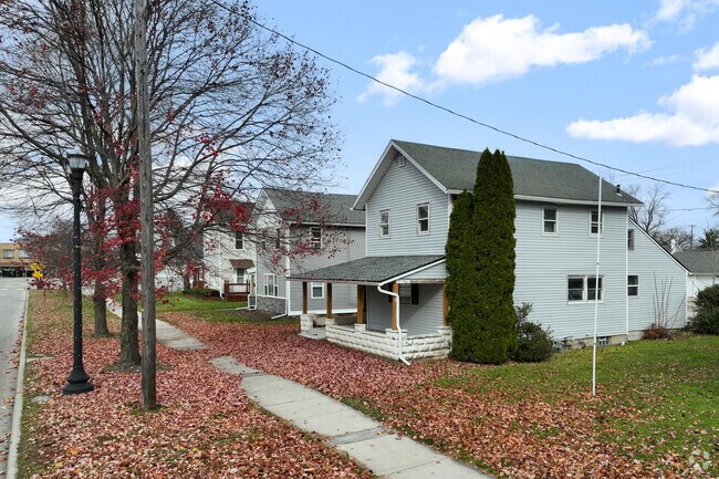 Rows of traditional two-story homes lines the streets near downtown Swanton.