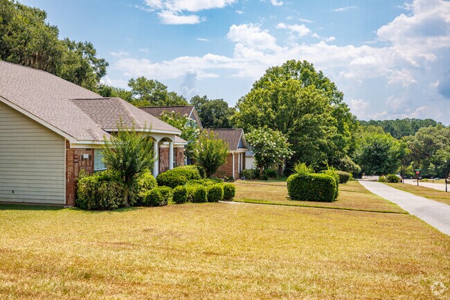 Rows of newer brick ranch homes line the neighborhood streets of Southeast Tallahassee.
