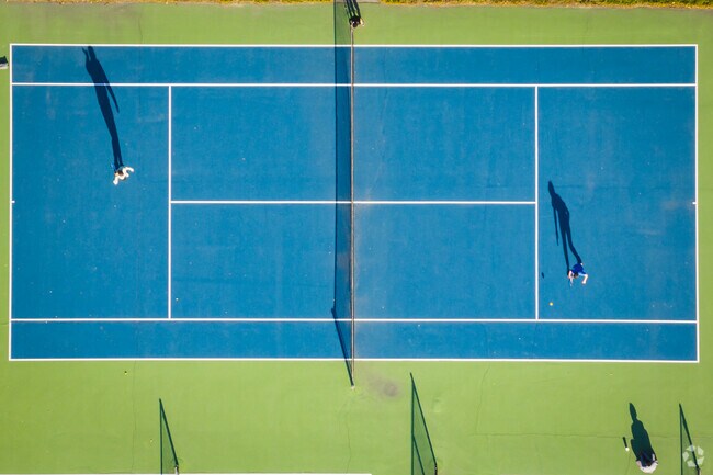Statewood Park residents can work on their backhand at Lakeside Park.
