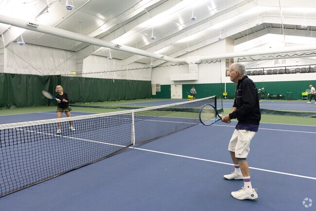 Indoor and outdoor tennis courts with lessons from pros at Princess Anne Country Club in Virginia Beach.