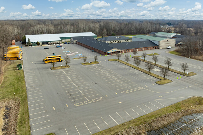 Aerial view of Summit Academy North High School.