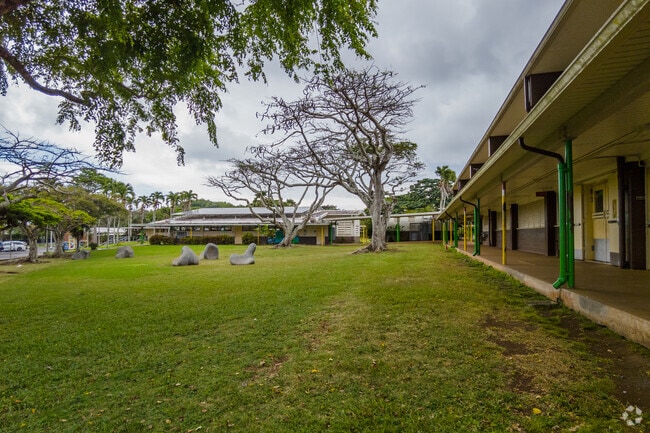 There is ample open space to roam and play Maunawili Elementary School in Kailua.