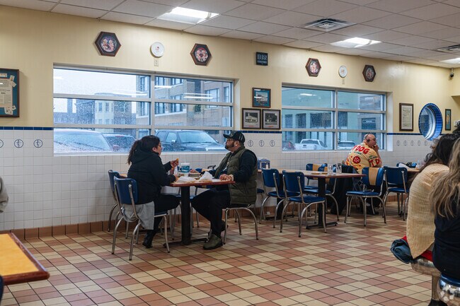 Kewpee Sandwich Shop is known for classic burgers and vintage diner charm.