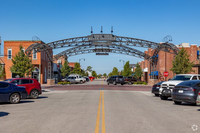 Bixby Main street is decorated with an old town feel and modern design.