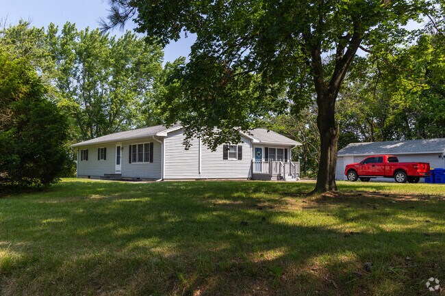 The further you get from Bridgeville you will see ranch homes surrounded by trees.