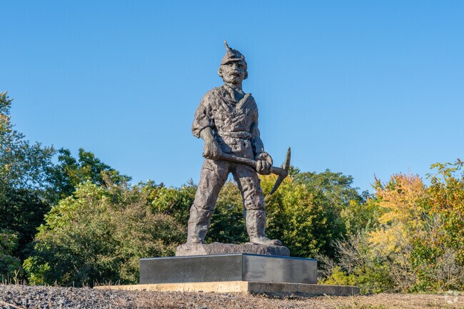 A memorial stands for coal miners whose lives were forever changed in Olyphant and Dickson City.