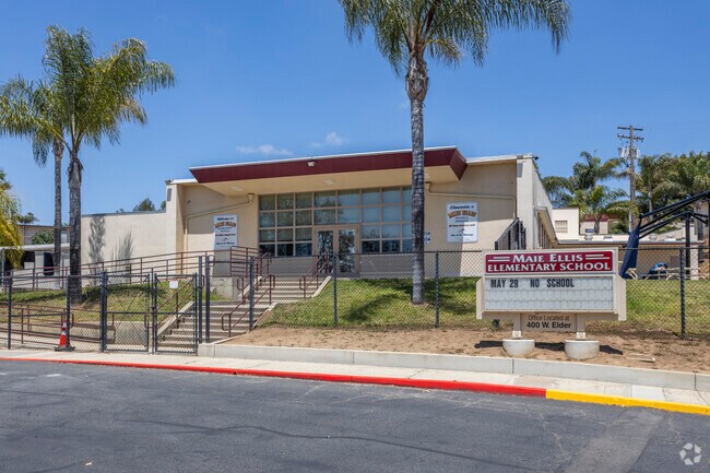 The school building of the Maie Ellis Elementary School in Fallbrook.