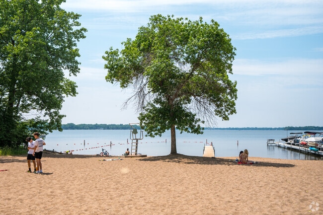Mahtomedi beach is a cozy spot for the locals.