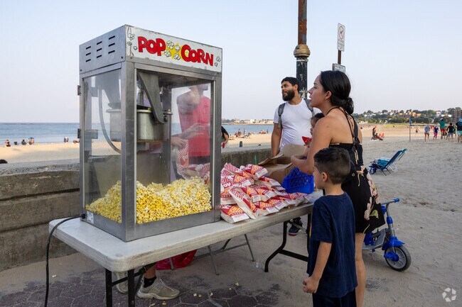 There is free popcorn for every Theatre Thursday in Revere Beach.