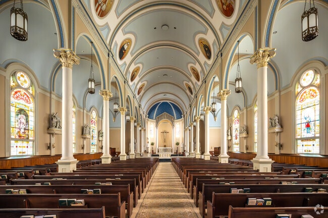 Abbeville’s Saint Mary Magdalen Catholic Church was originally established in 1842.