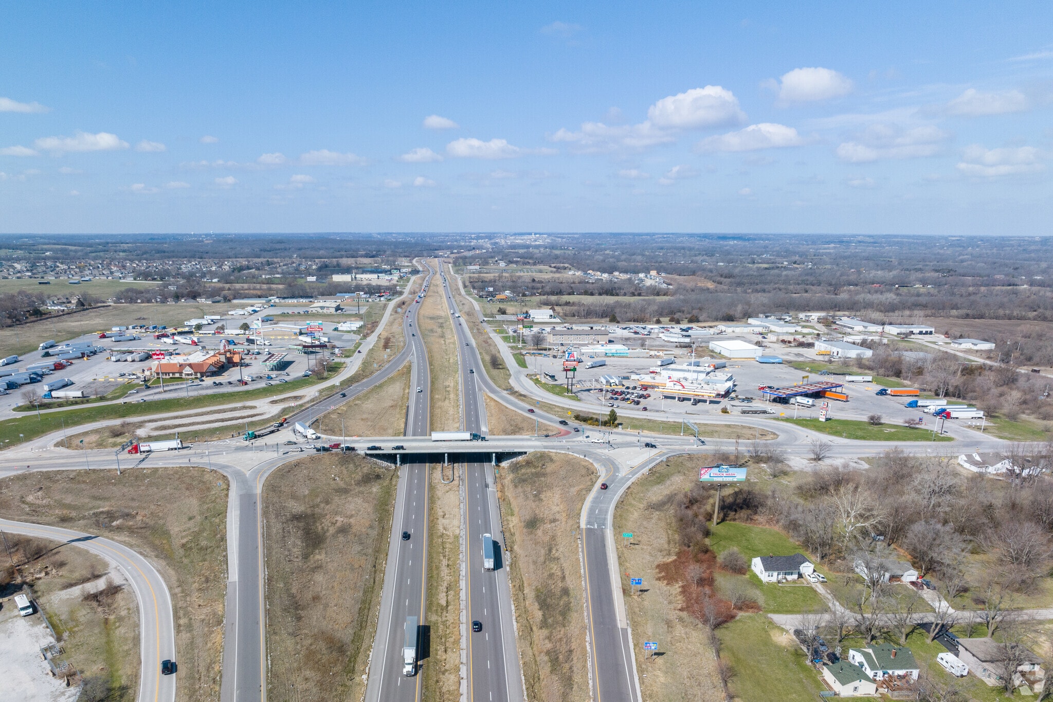 I-70 Highway Looking Towards the City.