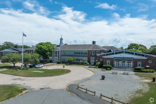 Falmouth students hit the books at the Lawrence School.
