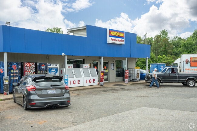 The Drop-In Family Market is one of a few roadside convenience stores near Bostic.