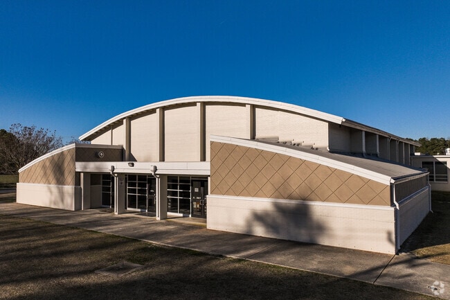 The large gym at Perquimans Middle School hosts sports and events for nearby communities.
