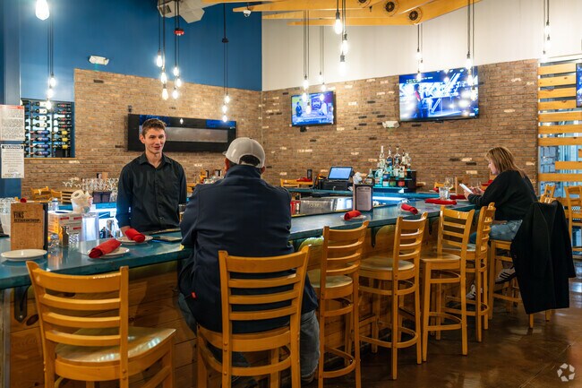 Lucky Fins Seafood Grill is conveniently located near the Westridge neighborhood, offering residents easy access to fresh seafood, sushi, and more.