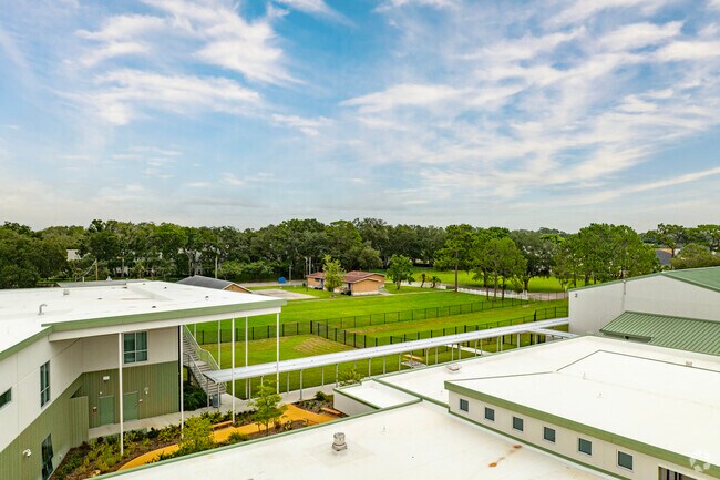 The Dorothy Thomas School has large outdoor areas for it's students.