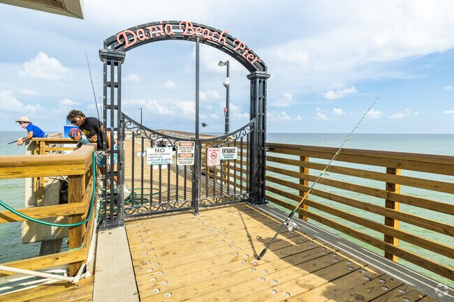 Residents of Dania Beach, FL enjoy a great time at the fishing pier in Dania Beach, FL.