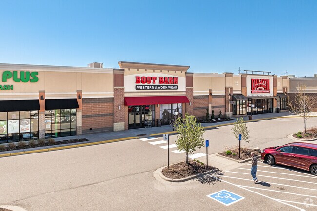 Fridley Market offers a variety of shopping options like Boot Barn and Duluth Trading near the Bonny neighborhood.