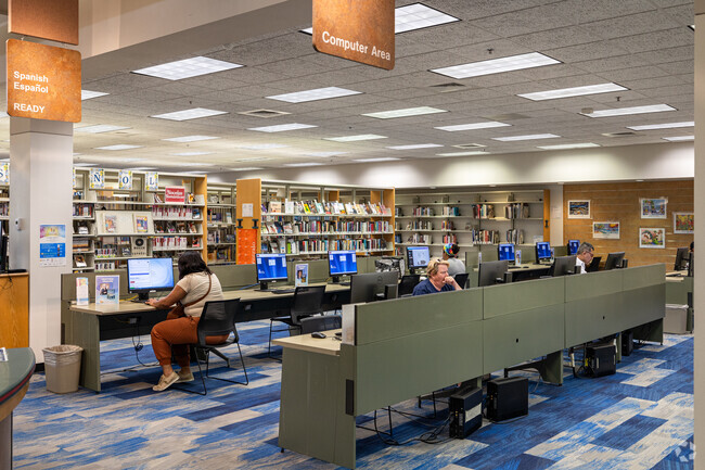 East County Regional Library in Lehigh Acres offers computer access and study areas.