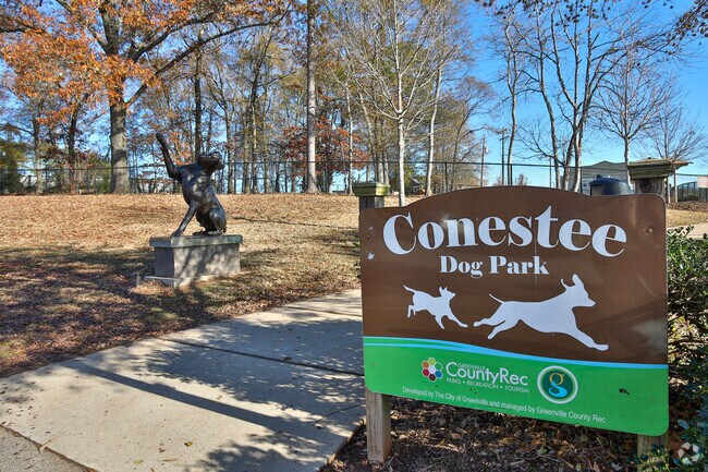 Conestee Dog Park in Piedmont is a place for people to meet and exercise their pets.