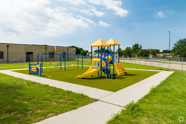 Beach Elementary has a great looking playground.