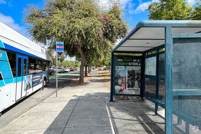 Bus Stop 68 on Cottle Road in San Jose Silver Leaf neighborhood.