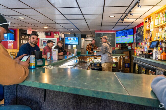 The Thirsty Turtle Pub, near Royalston, is a popular casual bar that serves hotdogs too.