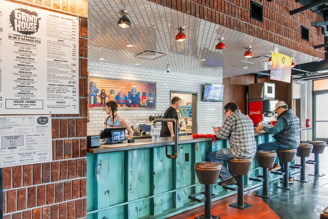Ashford Park features highly-revered restaurants like Grindhouse Burgers, which is a locally loved restaurant that serves spins on classic hamburgers.