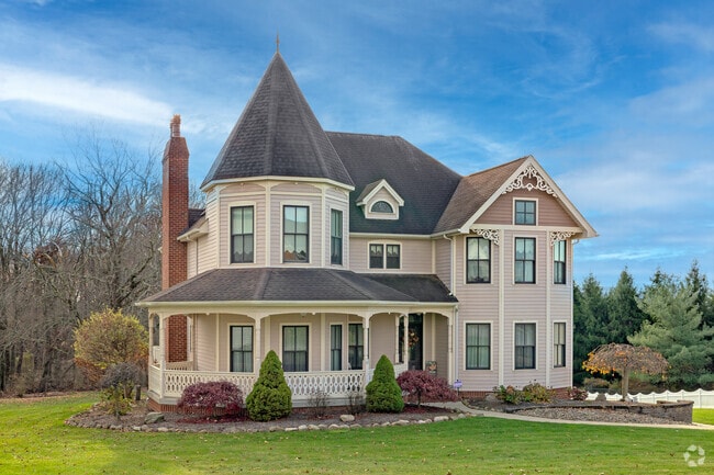 Stunning architecturally detailed Queen Anne Victorian home nestled in Hermitage.