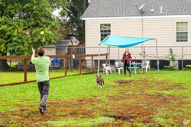 Play with your dog at the dog park near Dixon.