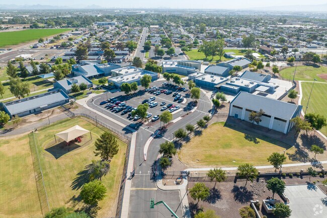 Tolleson’s Porfirio H. Gonzales Elementary School is a sprawling campus with many sports fields.