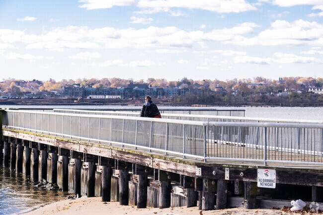 State Street's scenic Sadowski Park offers a relaxing beach and a convenient pier for enjoying the beautiful waterfront.