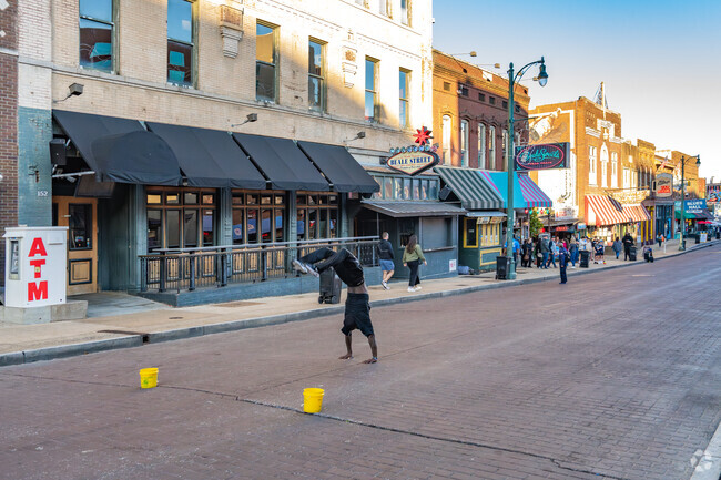 You can usually find street performers up and down South Main's close neighbor, Beale Street.