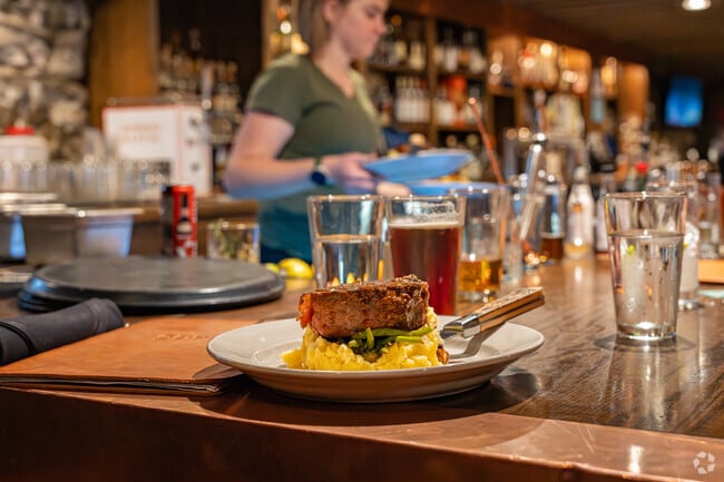 Stop by the Copper Whiskey Bar & Grill in Bogert Park and sample the bison meatloaf.