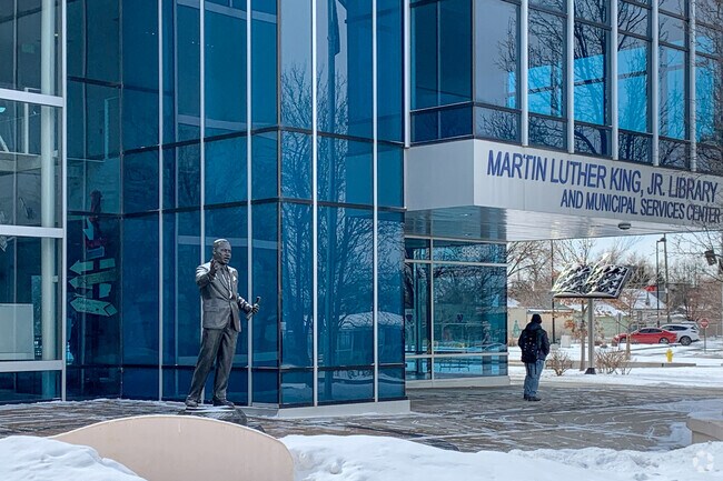 Martin Luther King, Jr. Library offers outdoor reading space in North Aurora.