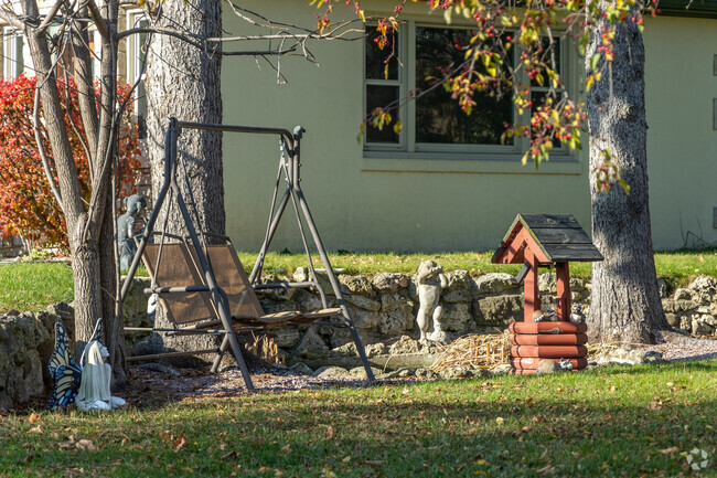 Jamestown residents love to decorate their lawns with statues and figurines.