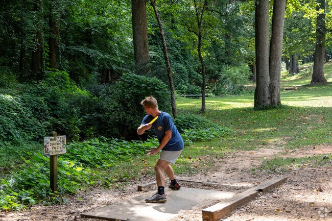 Timmons Park near Overbrook offers a full 18 hole disc golf course.