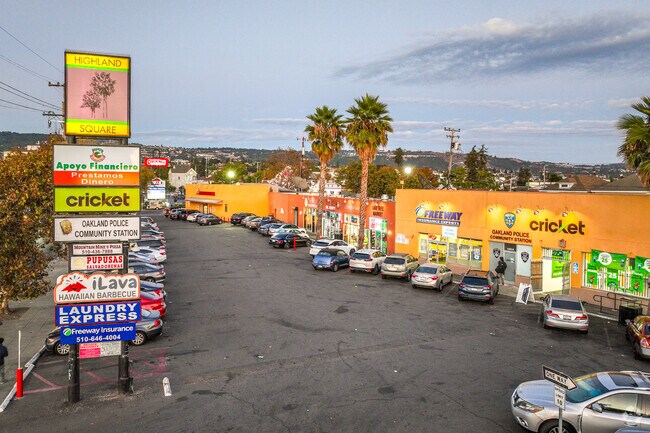 Highland Square sits at Fremont's western edge and contains grocery stores and restaurants.