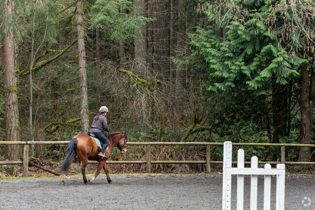 Bridal Trails has lots of space for house riding, walking your dog, and running.