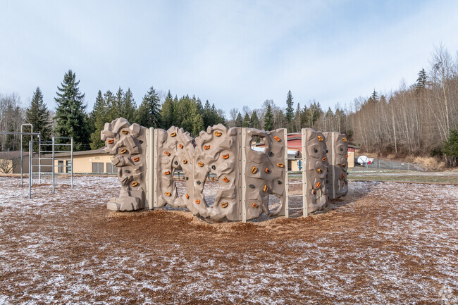 Sunnycrest Elementary School climbing wall.