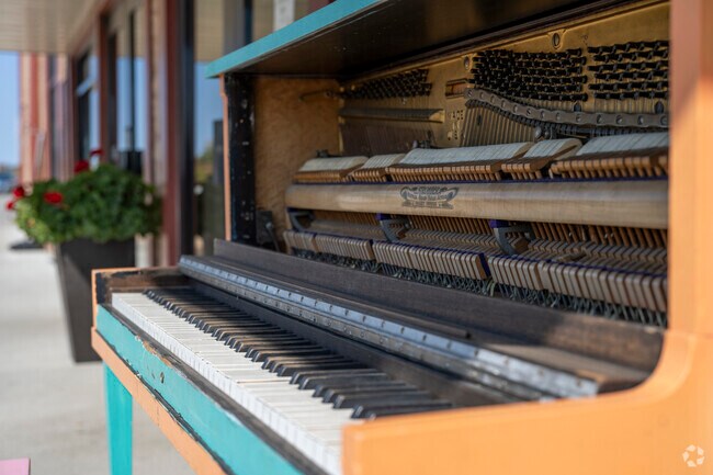 The Olde Towne Mall in Janesville was built in the mid-1800s, and features a public piano outside its back doors.