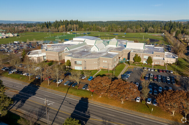 The Skyview High School campus features many atheletic fields.