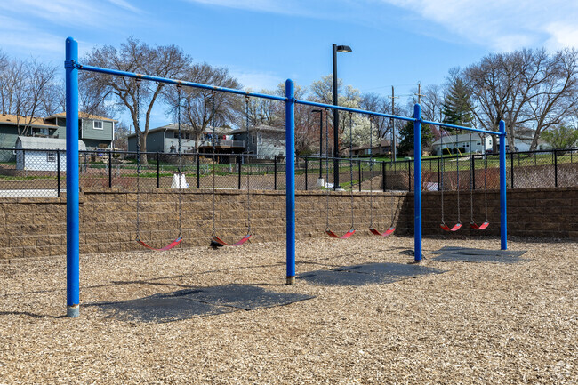 Students of all ages love to swing at Bennington Elementary School.