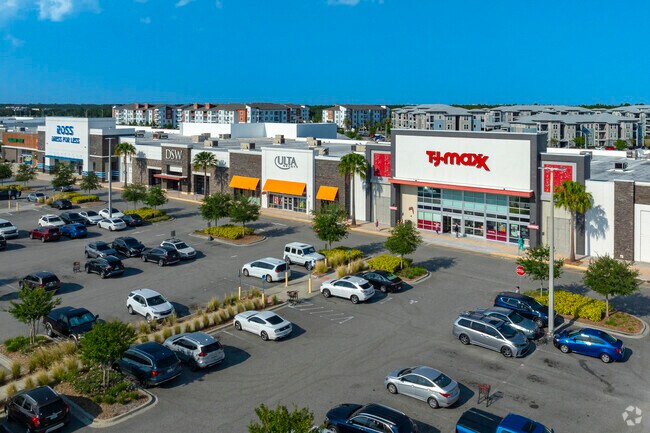 Big box stores like TJ Maxx and Ross are available to Grand Preserve One residents.